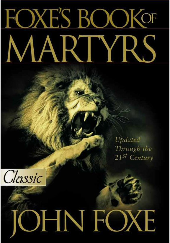 Cover of Foxe's Book of Martyrs by John Foxe